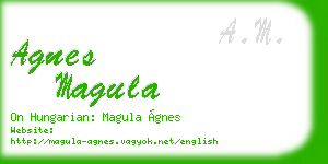agnes magula business card